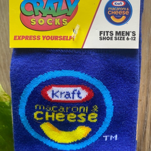 Crazy Socks Kraft Macaroni & Cheese Novelty Unisex Socks BNWT - Picture 3 of 3